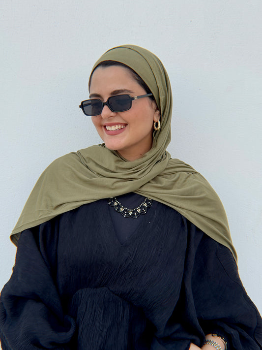 Plain Lycra with bandana- Olive