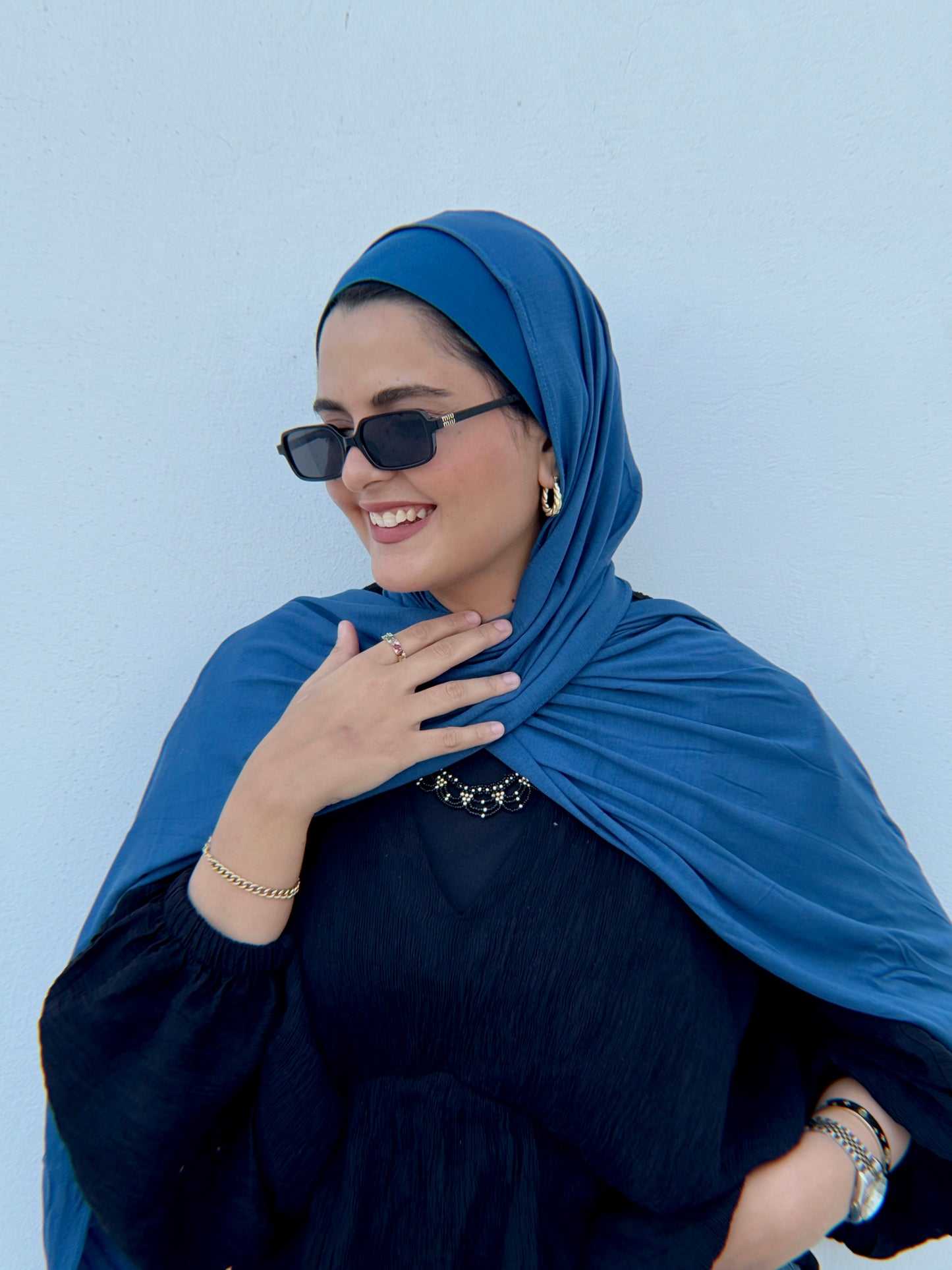 Plain Lycra with bandana- Blue