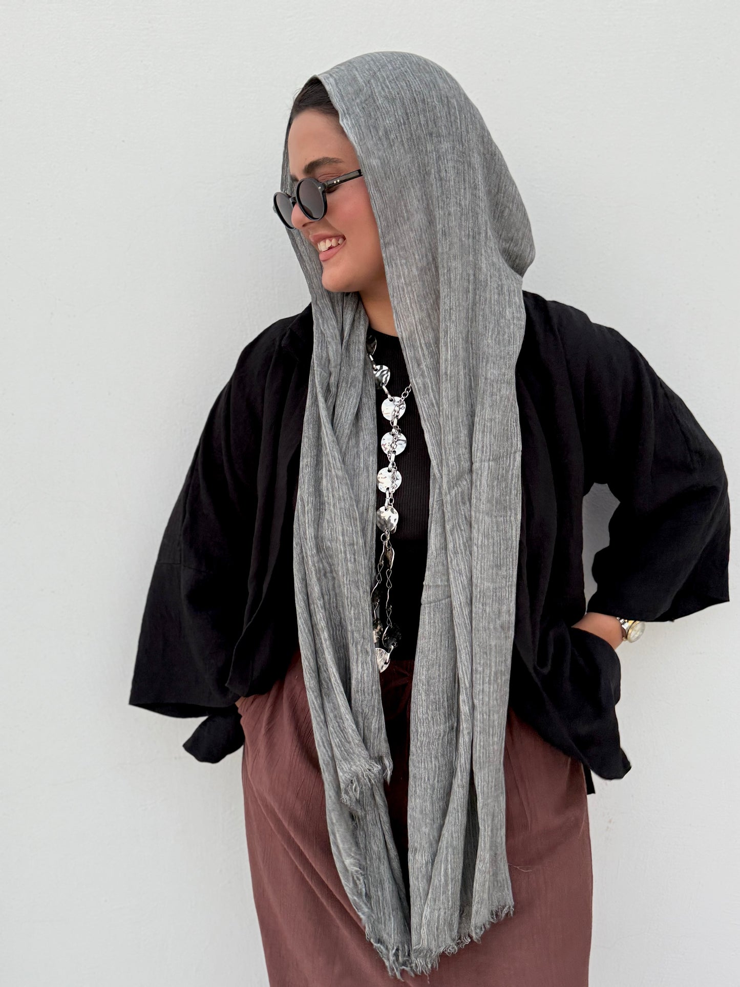 Ruffled Cotton - Grey
