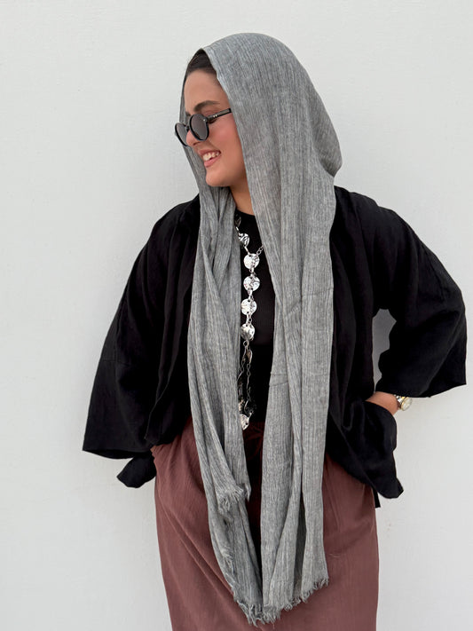 Ruffled Cotton - Grey
