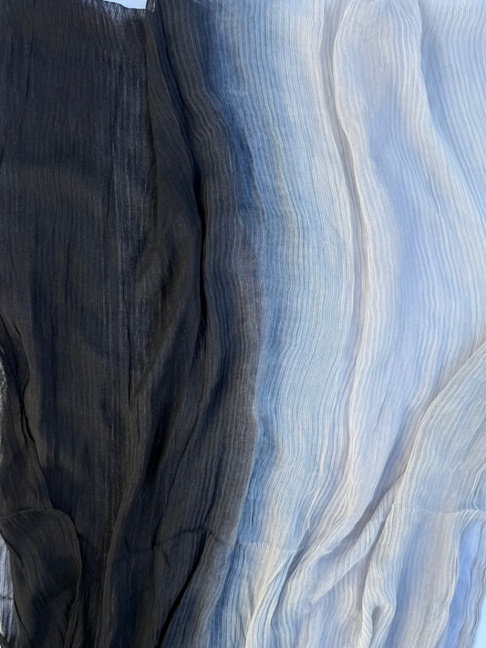 Lightweight Linen- Black n White Ombré